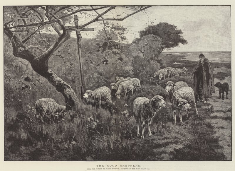 Den gode hyrde (gravering) af English School