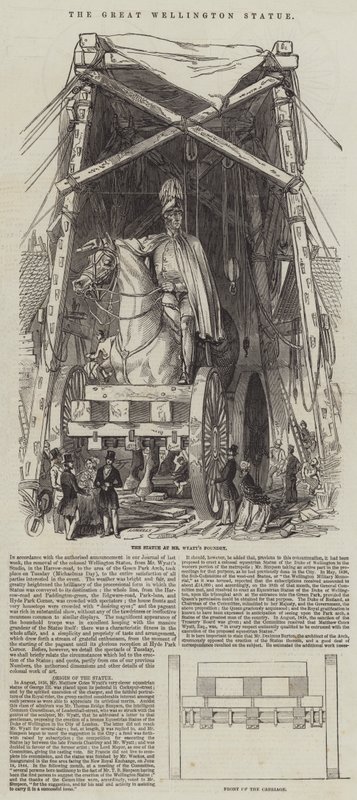 Den Store Wellington Statue (gravering) af English School