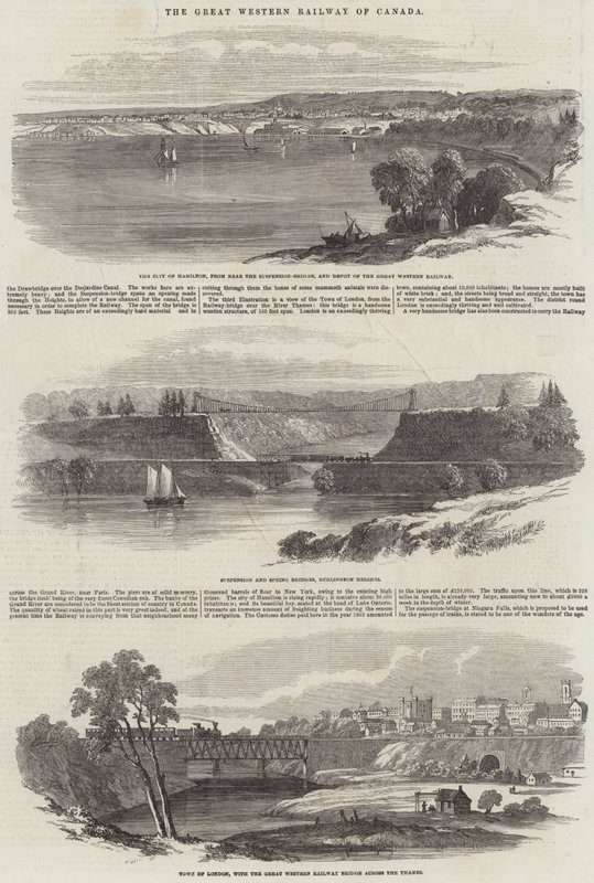 The Great Western Railway of Canada (gravering) af English School