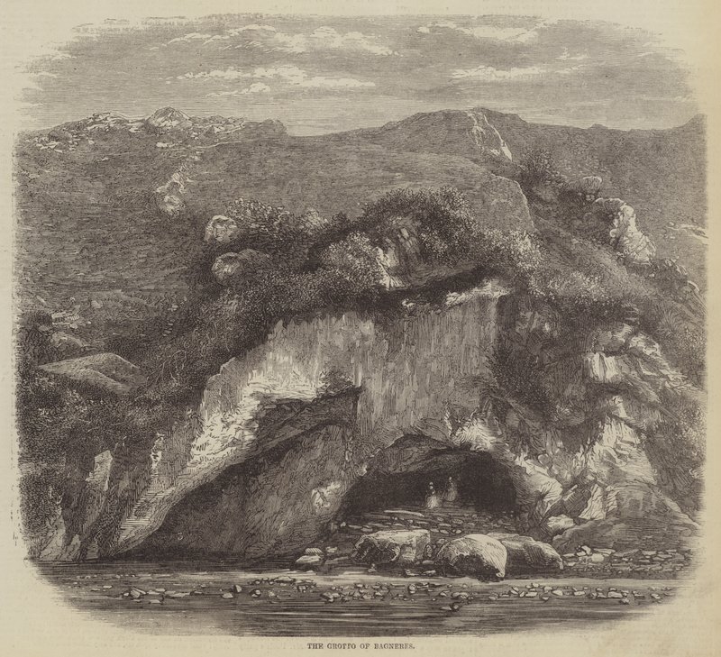 Grotten i Bagneres (gravering) af English School