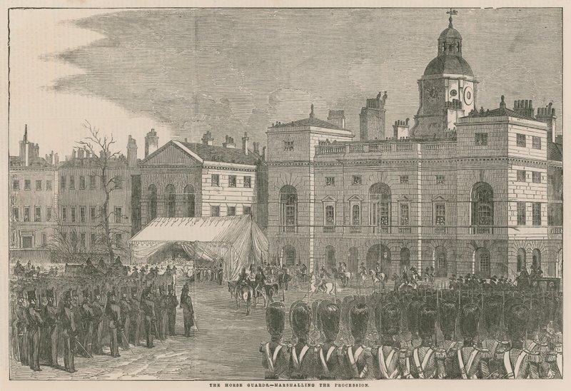 The Horse Guards: Marshalling the Procession af English School