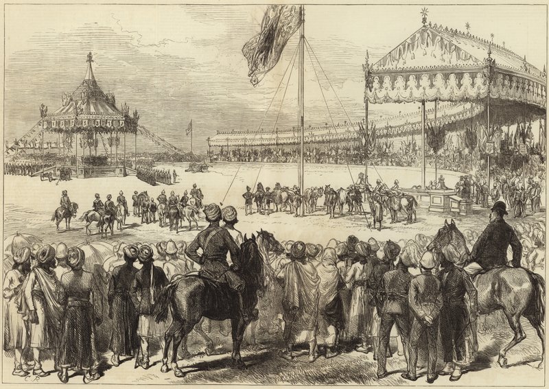 The Imperial Durbar i Delhi af English School