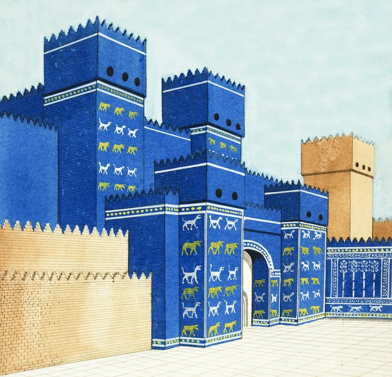 Ishtar-porten i Babylon af English School