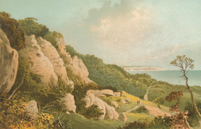 Jordskred nær Ventnor--Isle of Wight af English School