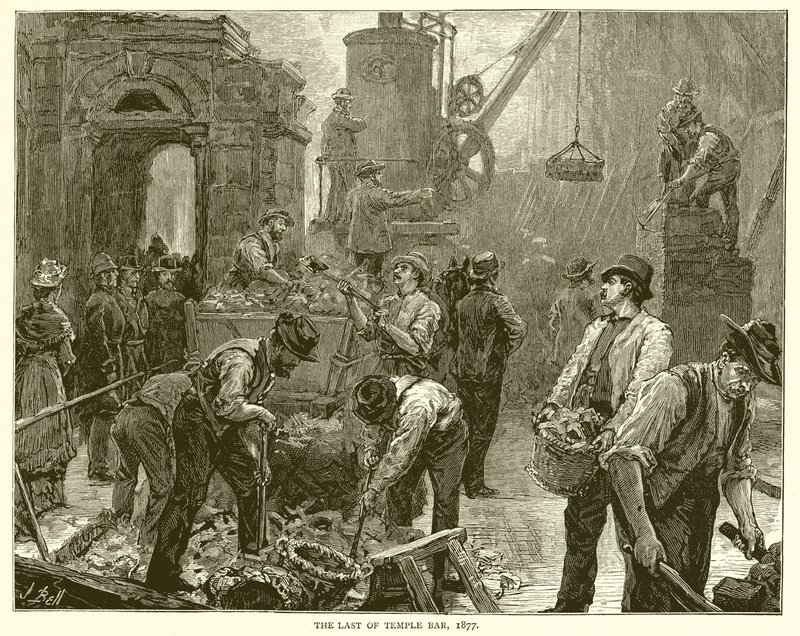 The Last of Temple Bar, 1877 af English School