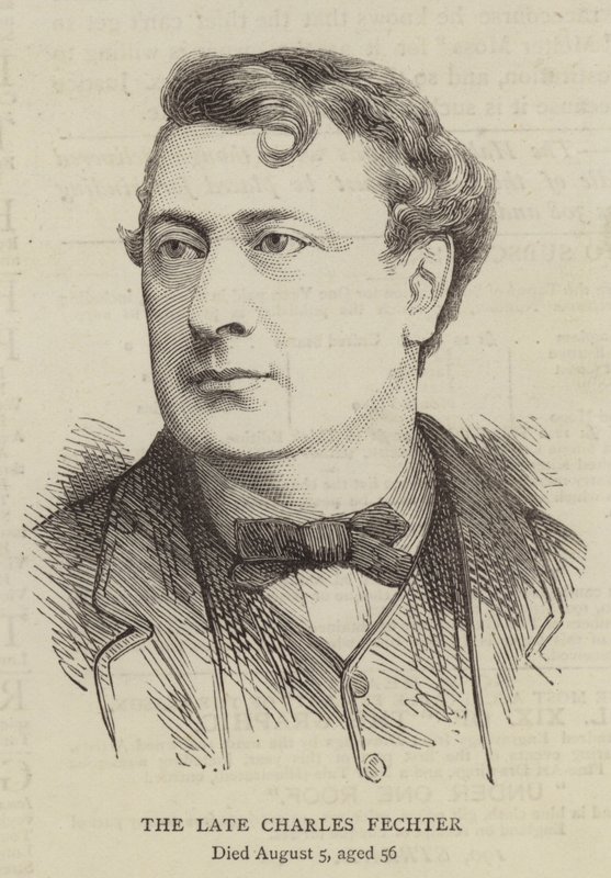 Den afdøde Charles Fechter (gravering) af English School