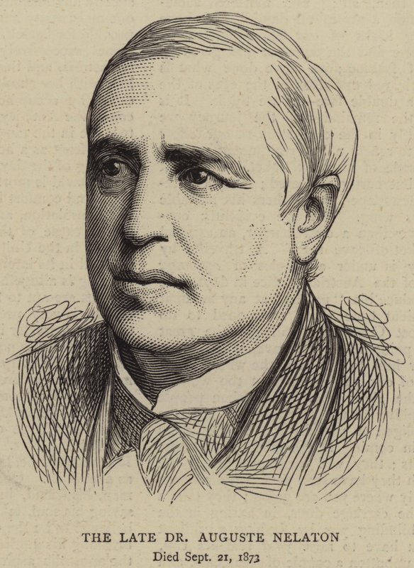 Den afdøde Dr. Auguste Nelaton (gravering) af English School