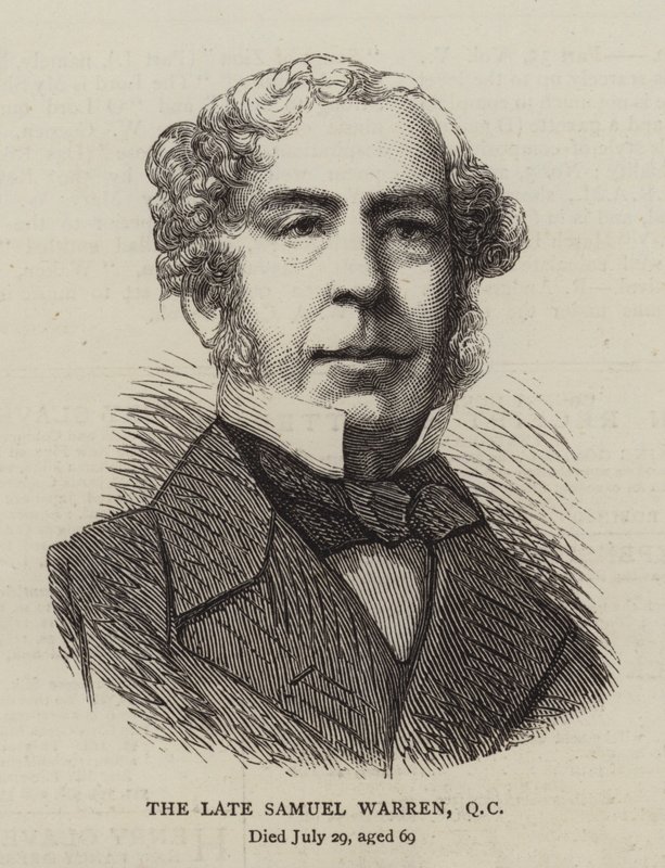 The Late Samuel Warren, QC (gravering) af English School