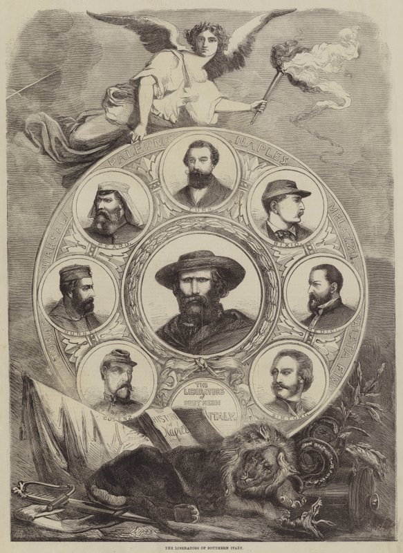 The Liberators of Southern Italy (gravering) af English School