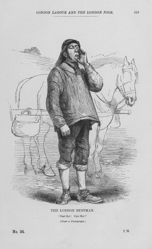 The London Dustman (gravering) af English School