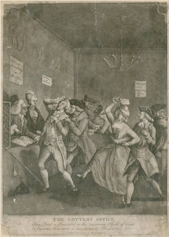 Lotterikontoret. 1777 af English School