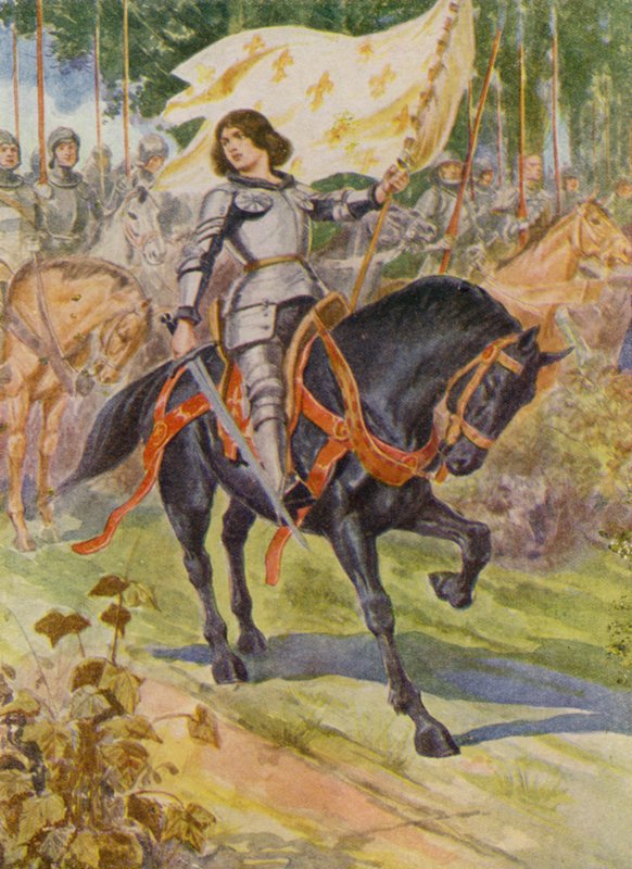 The Maid of Orleans (farve litho) af English School