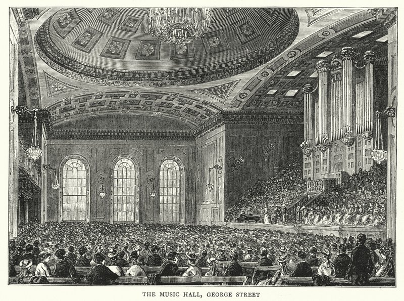 The Music Hall, George Street (gravering) af English School