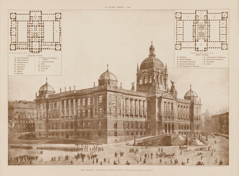 Det Bøhmiske Nationalmuseum, Prag (kobberstik) af English School