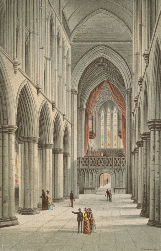 The Nave, Glasgow Cathedral af English School