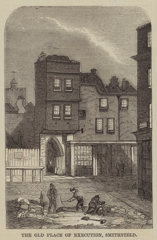The Old Place of Execution, Smithfield (gravering) af English School