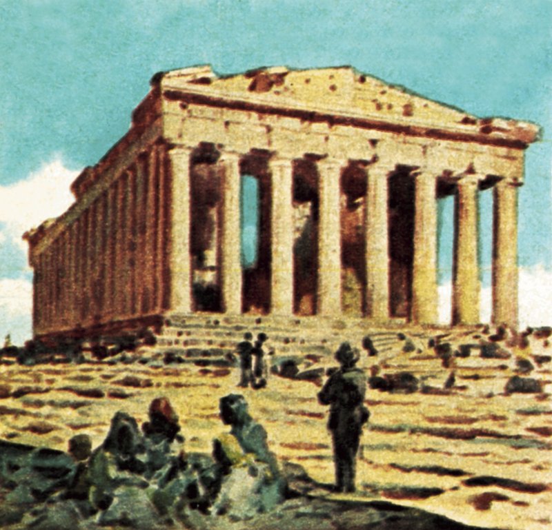 Parthenon i Athen af English School