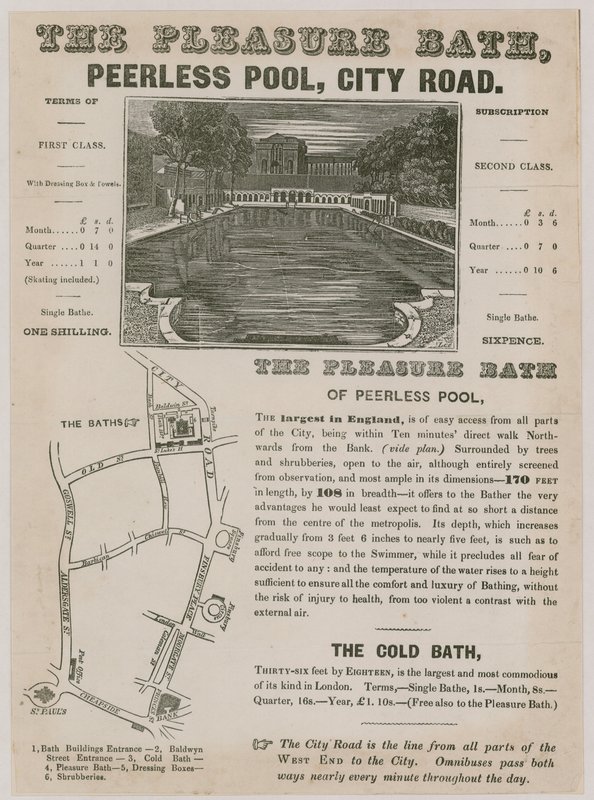 The Pleasure Bath, Peerless Pool, City Road af English School
