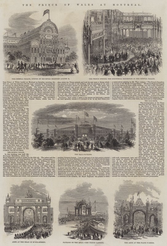 Prinsen af Wales i Montreal (gravering) af English School