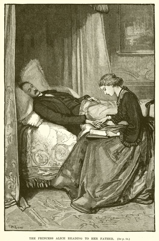 Prinsessen Alice læser for sin far af English School