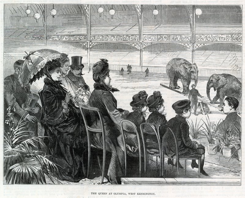 Dronningen i Olympia, West Kensington af English School
