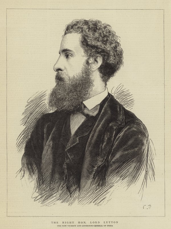 The Right Honorable Lord Lytton (gravering) af English School