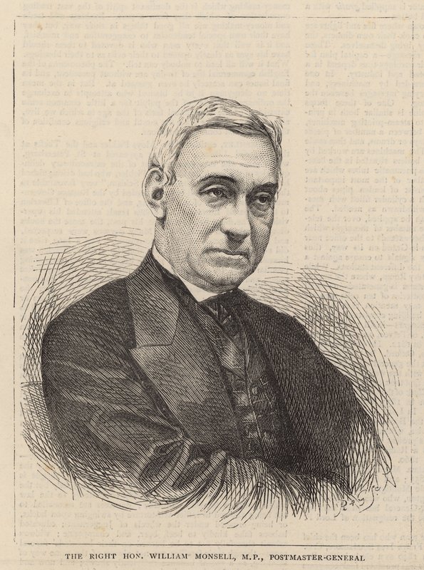 Højre ærede William Monsell, generalpostmester af English School