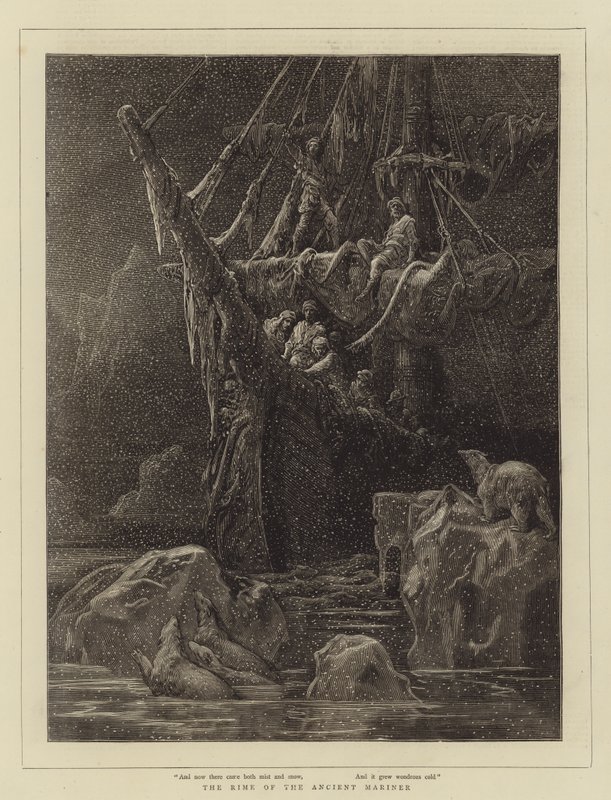The Rime of the Ancient Mariner (gravering) af English School