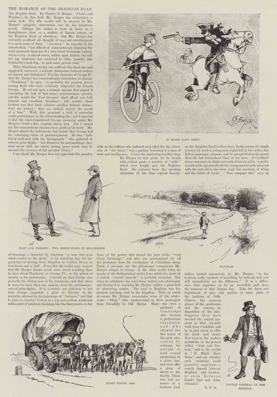 The Romance of the Brighton Road (gravering) af English School