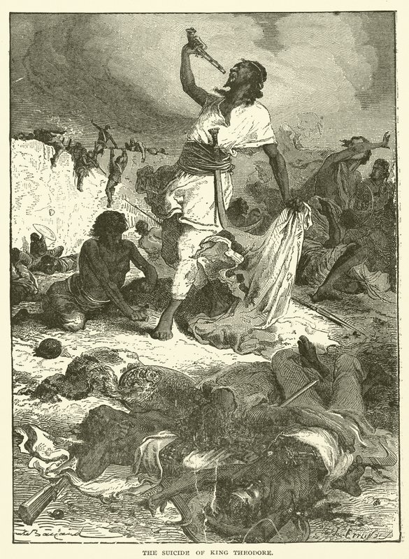 Kong Theodors selvmord (gravering) af English School
