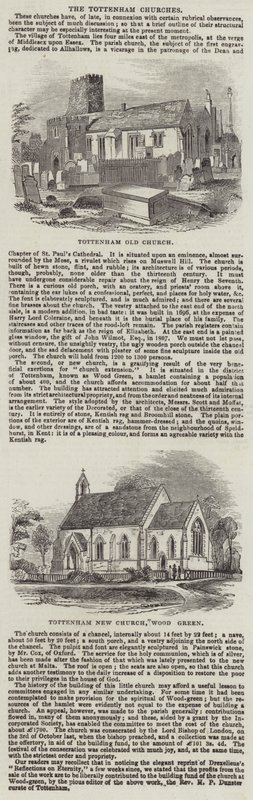 Tottenham Churches (gravering) af English School