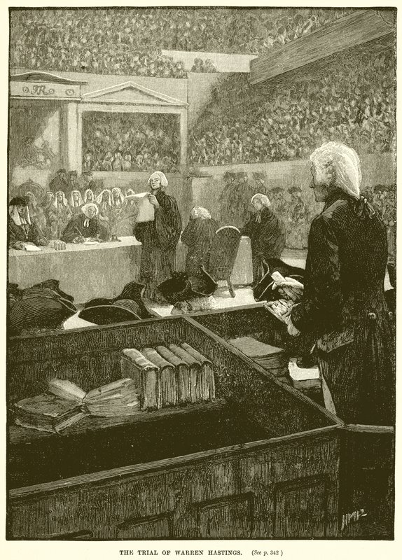 Retssagen mod Warren Hastings af English School