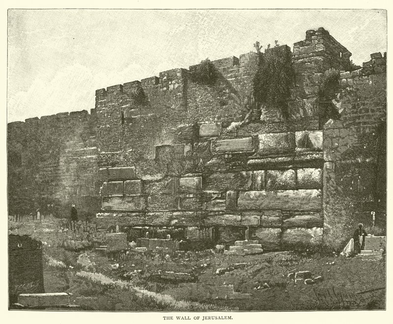 Muren i Jerusalem (gravering) af English School