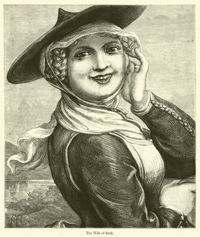 The Wife of Bath (gravering) af English School