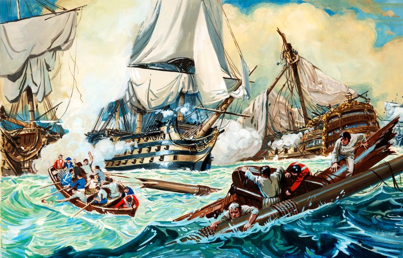 Slaget ved Trafalgar af English School