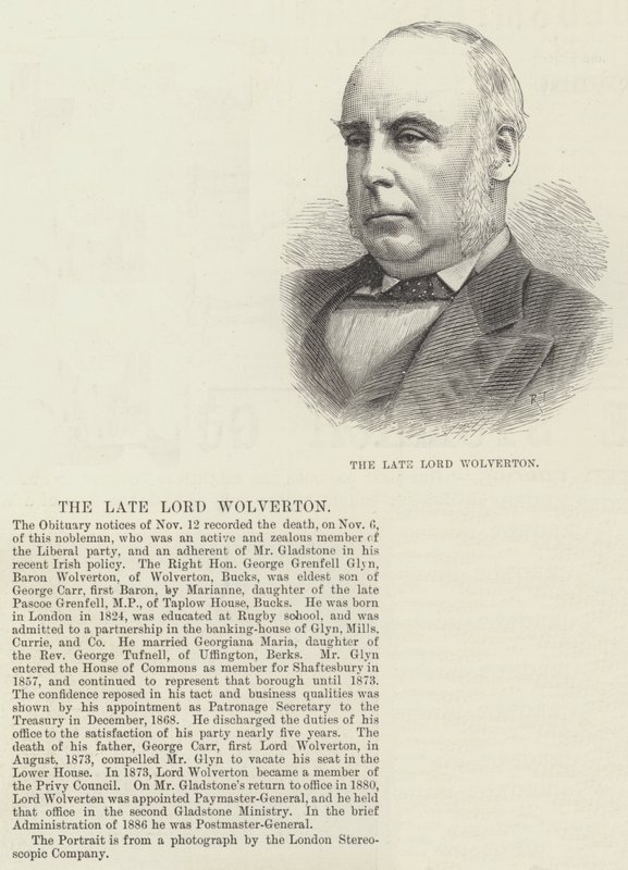 Den afdøde Lord Wolverton (gravering) af English School
