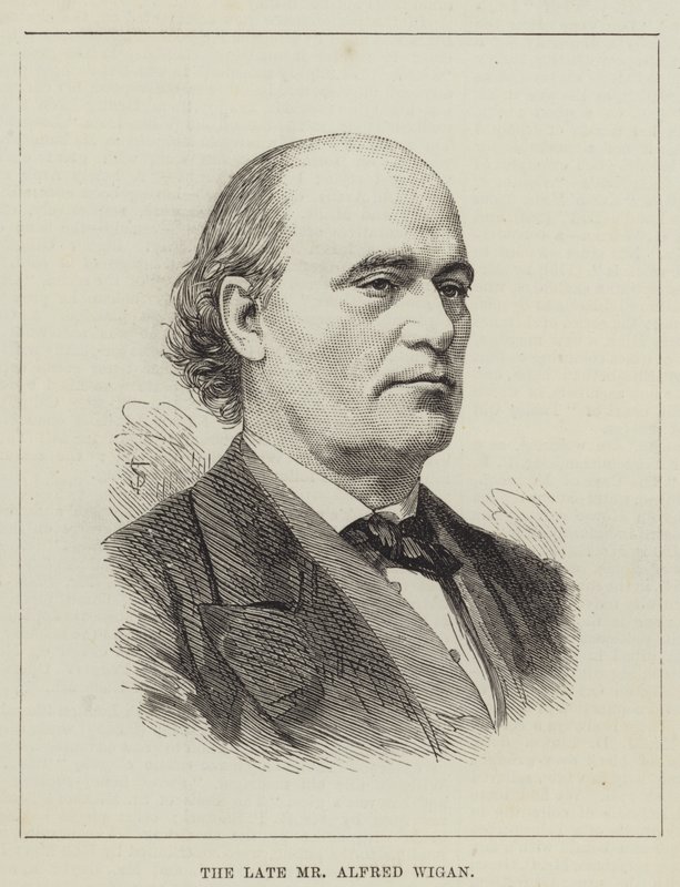 Den afdøde hr. Alfred Wigan (gravering) af English School