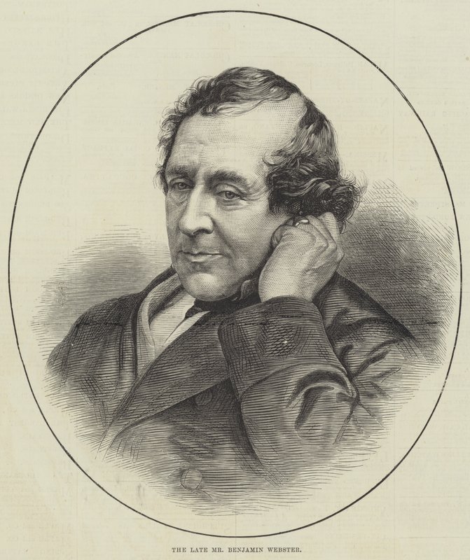 Den afdøde hr. Benjamin Webster (gravering) af English School