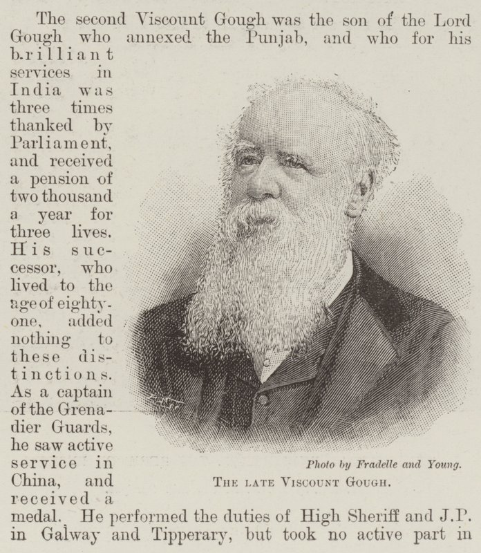 Den afdøde Viscount Gough (gravering) af English School