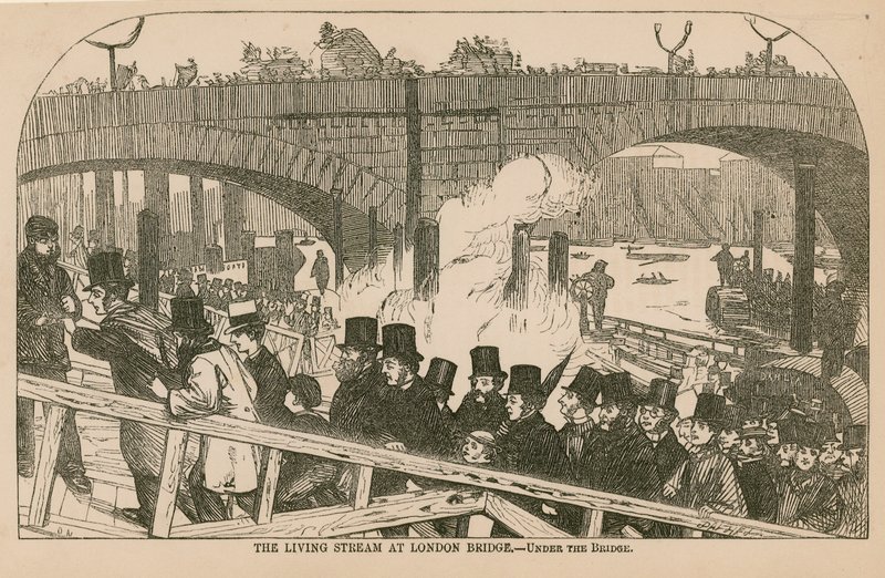 Den levende strøm ved London Bridge af English School