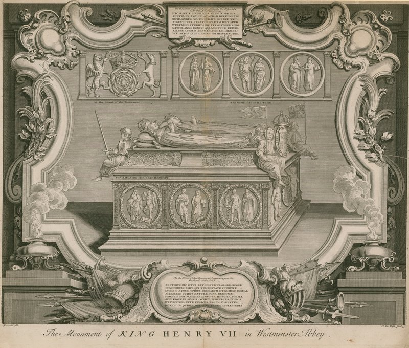Monumentet af kong Henry VII af English School