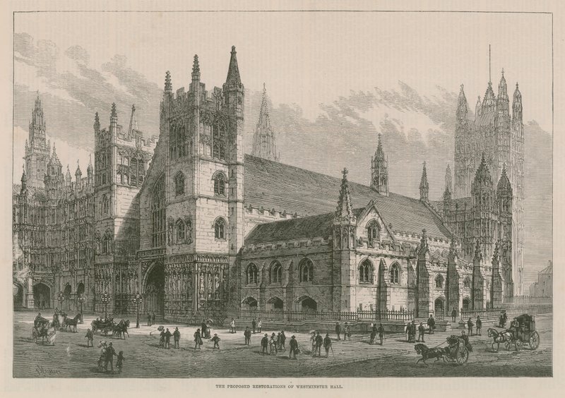 Den foreslåede restaurering af Westminster Hall af English School