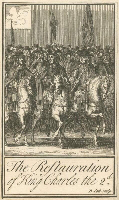 Restaureringen af kong Charles II af English School