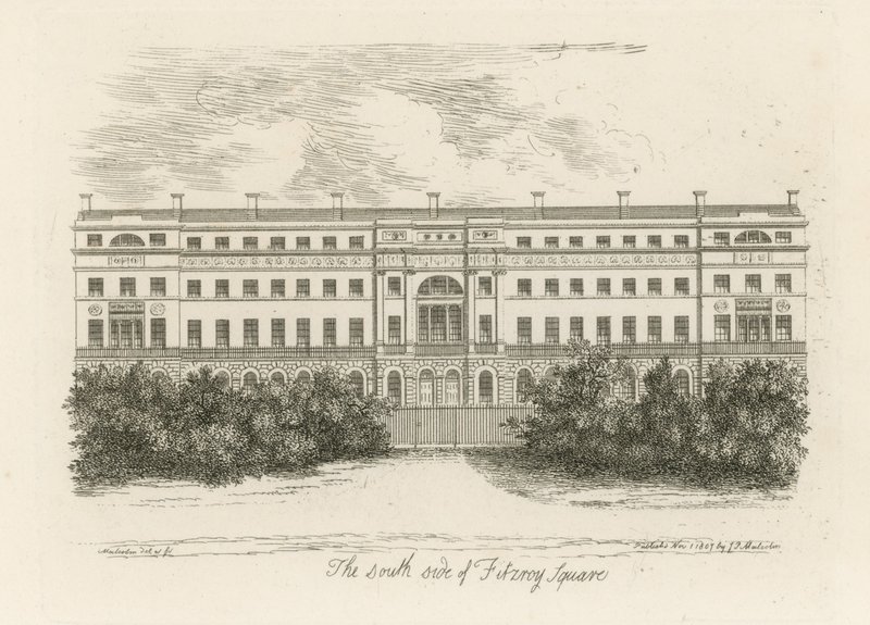 Sydsiden af Fitzroy Square af English School