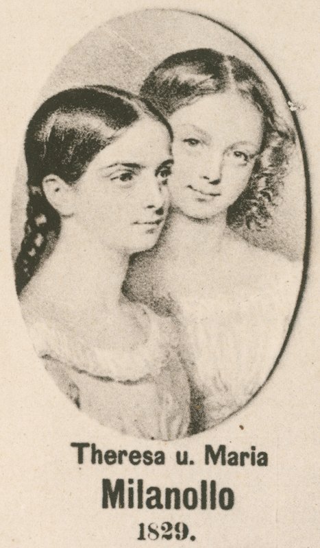 Theresa og Maria Milanollo (dybtryk) af English School