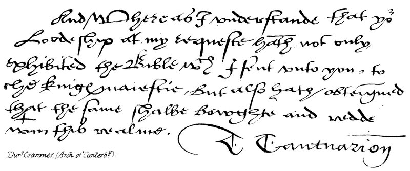 Thomas Cranmer, (Arch of Canterbury) af English School