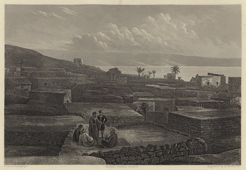 Tiberias og Genesaret Sø (gravering) af English School