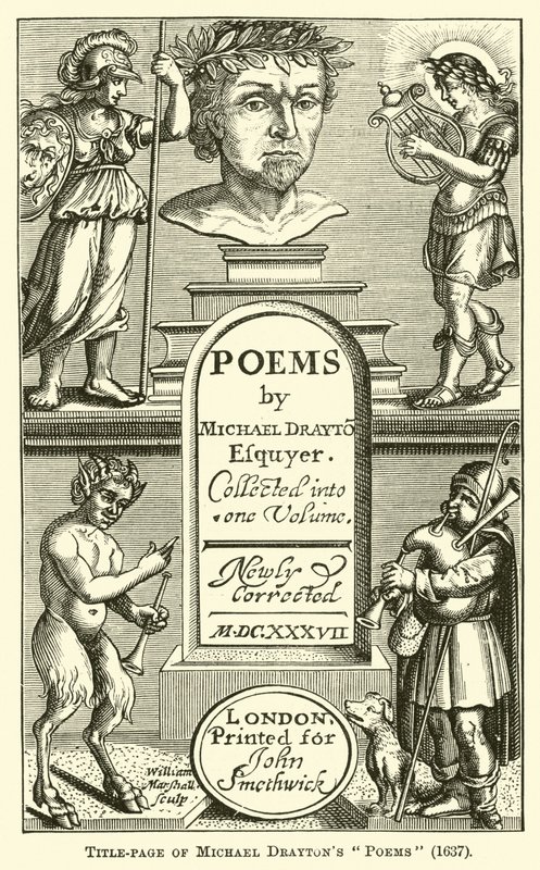 Titelside til Michael Draytons digte, 1637 af English School