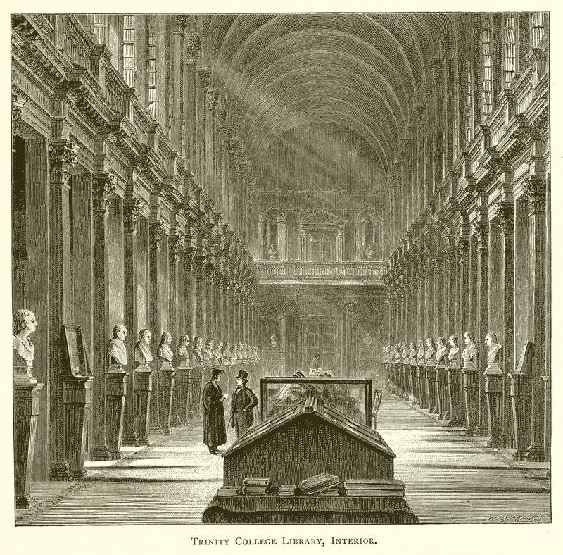 Trinity College Library, interiør af English School