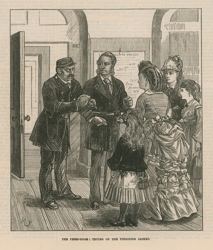 Prøver pinioning-jakken af English School